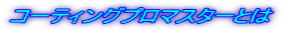 コーティングプロマスターとは